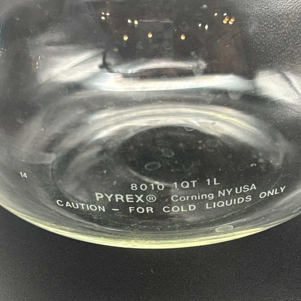 Vintage Pyrex Glass Decanter with Cork Stopper‎